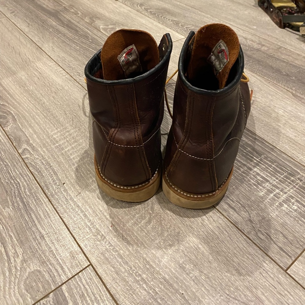 Red Wing moc toe boots—Brair Oil Slick (M-12D) - Picture 2 of 5